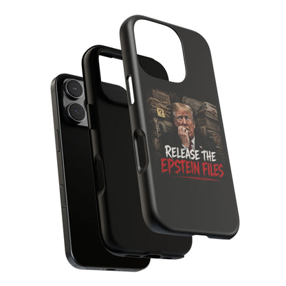 iPhone 16 Case — "Release the Epstein Files" Political Graphic