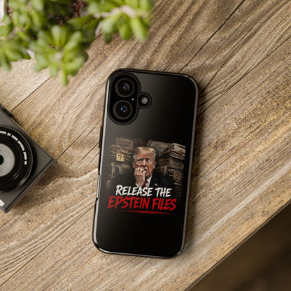 iPhone 16 Case — "Release the Epstein Files" Political Graphic