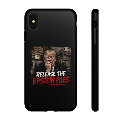 iPhone 16 Case — "Release the Epstein Files" Political Graphic