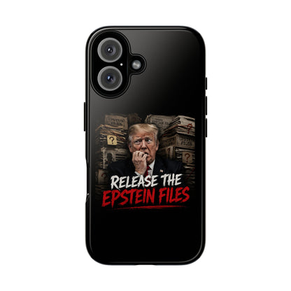 iPhone 16 Case — "Release the Epstein Files" Political Graphic