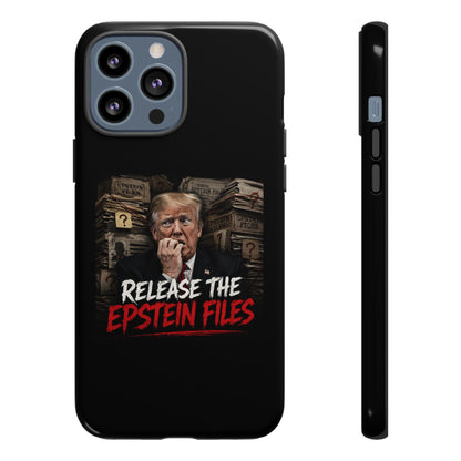 iPhone 16 Case — "Release the Epstein Files" Political Graphic