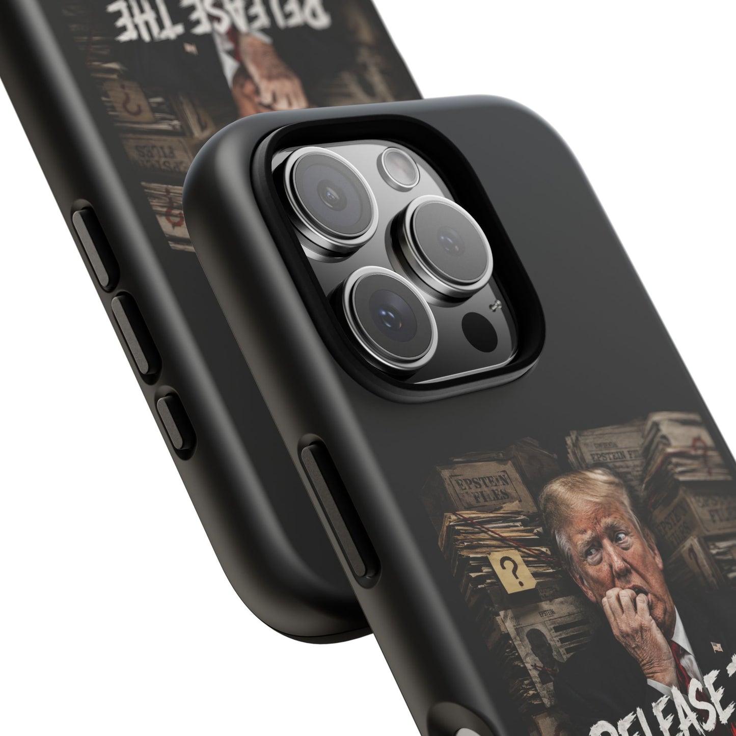 iPhone 16 Case — "Release the Epstein Files" Political Graphic