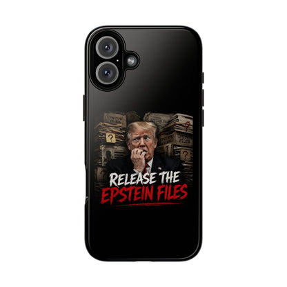 iPhone 16 Case — "Release the Epstein Files" Political Graphic