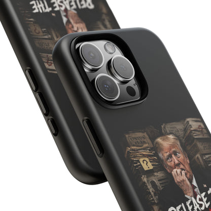 iPhone 16 Case — "Release the Epstein Files" Political Graphic