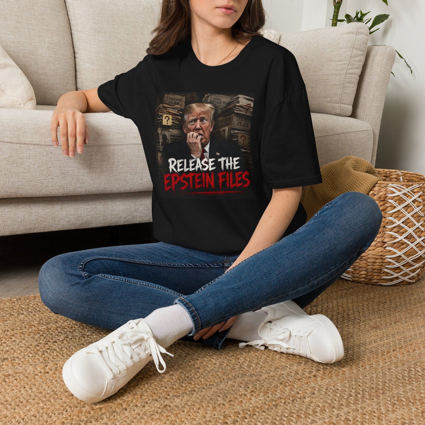 Epstein/Trump Graphic T-Shirt — "Release the Epstein Files"