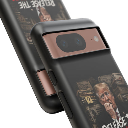 iPhone 16 Case — "Release the Epstein Files" Political Graphic