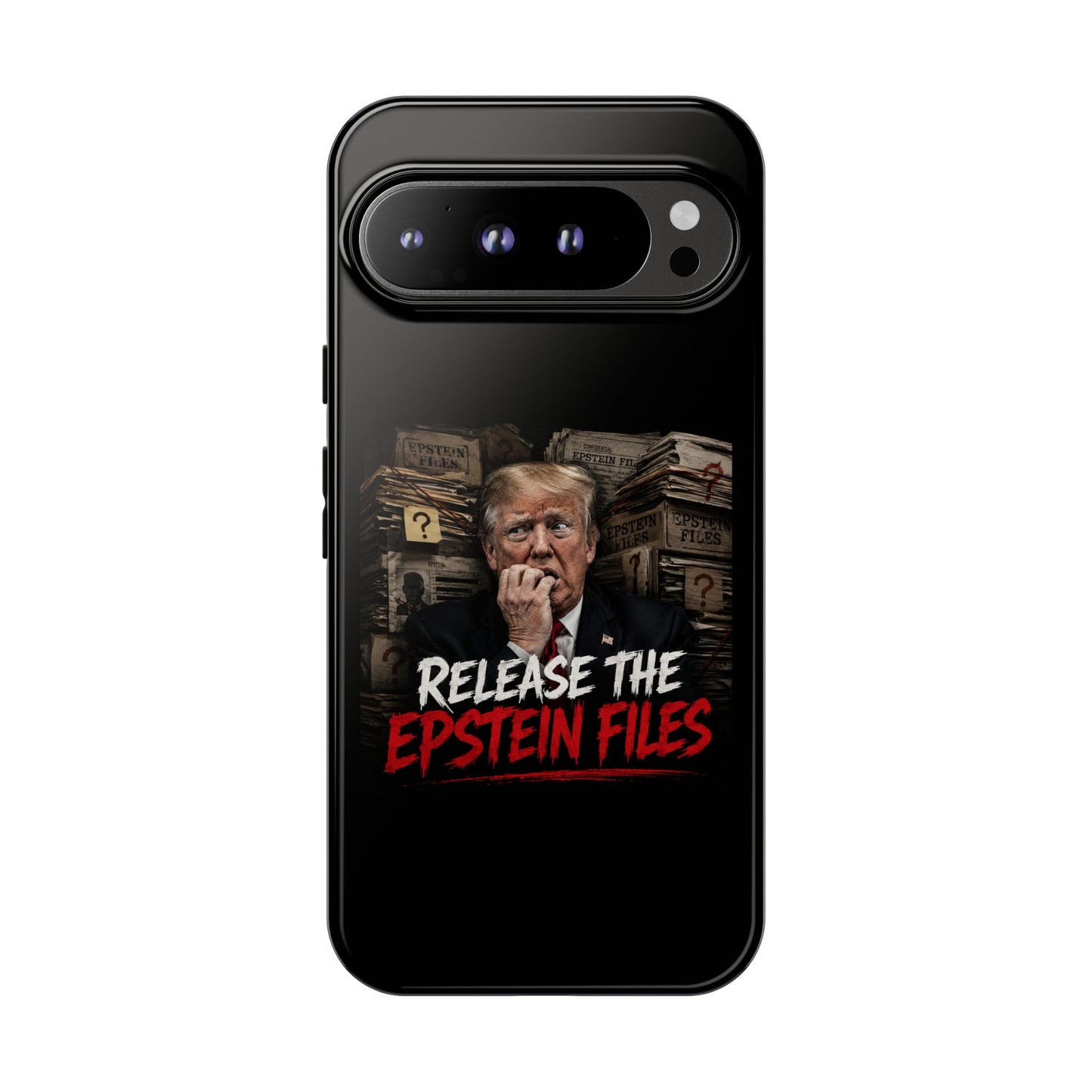 iPhone 16 Case — "Release the Epstein Files" Political Graphic