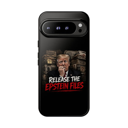 iPhone 16 Case — "Release the Epstein Files" Political Graphic