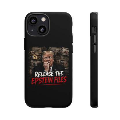 iPhone 16 Case — "Release the Epstein Files" Political Graphic