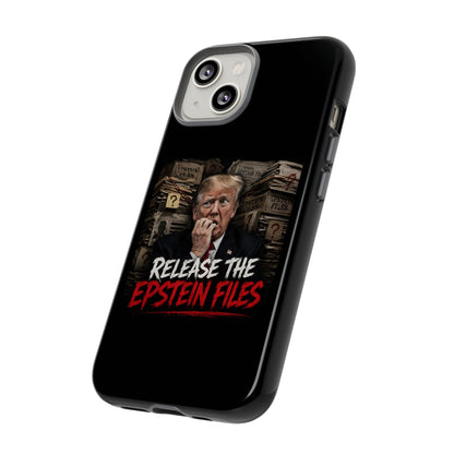 iPhone 16 Case — "Release the Epstein Files" Political Graphic