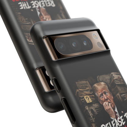 iPhone 16 Case — "Release the Epstein Files" Political Graphic