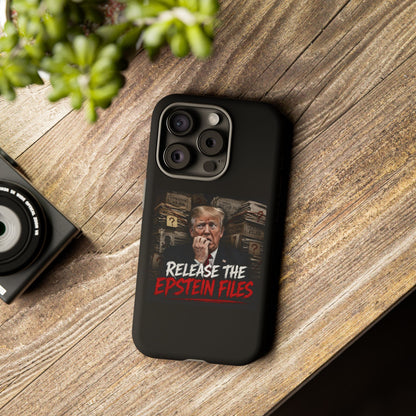 iPhone 16 Case — "Release the Epstein Files" Political Graphic
