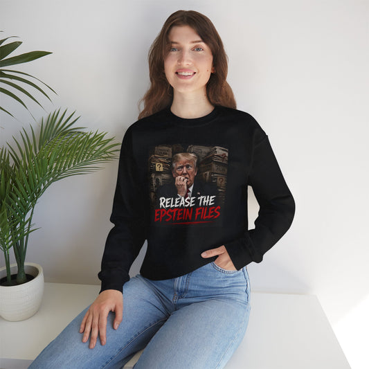 Crewneck Sweatshirt — "Release the Epstein Files" Graphic